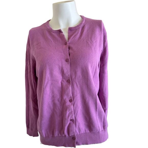 Cherokee Xl women’s pink button up cardigan sweater 100% cotton - Picture 1 of 6
